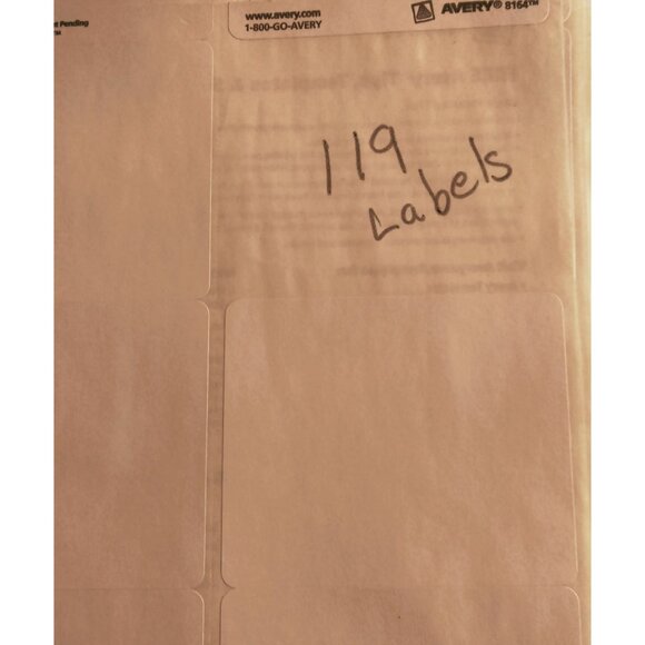 Avery 8164 White Shipping Labels Inkjet 3 X 4 Inch 119 Stickers - Picture 9 of 9